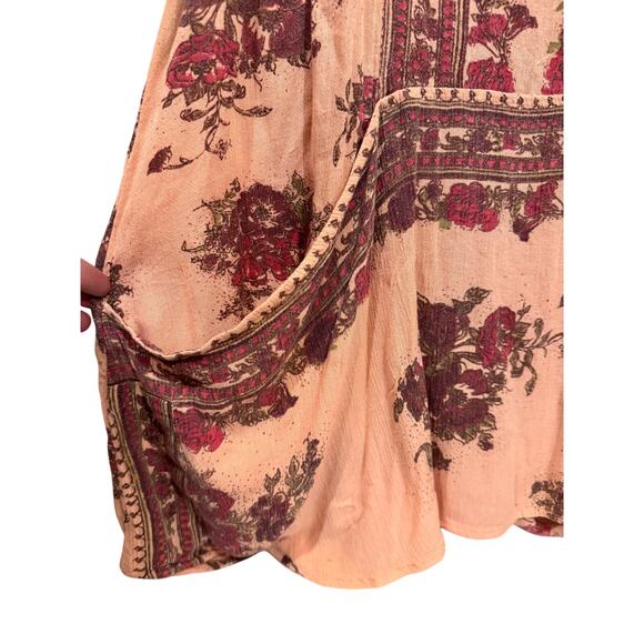 FREE PEOPLE Paradise Song Dress Size M Tunic Boho Prairie Casual - Picture 3 of 7